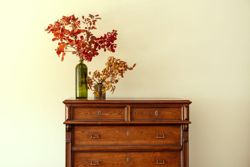 wooden chest of drawers with floral branches in va 2021 09 27 20 23 10 utc